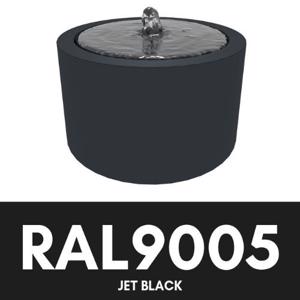 Aluminium Riple Round Water Table - RAL 9005 - Jet Black